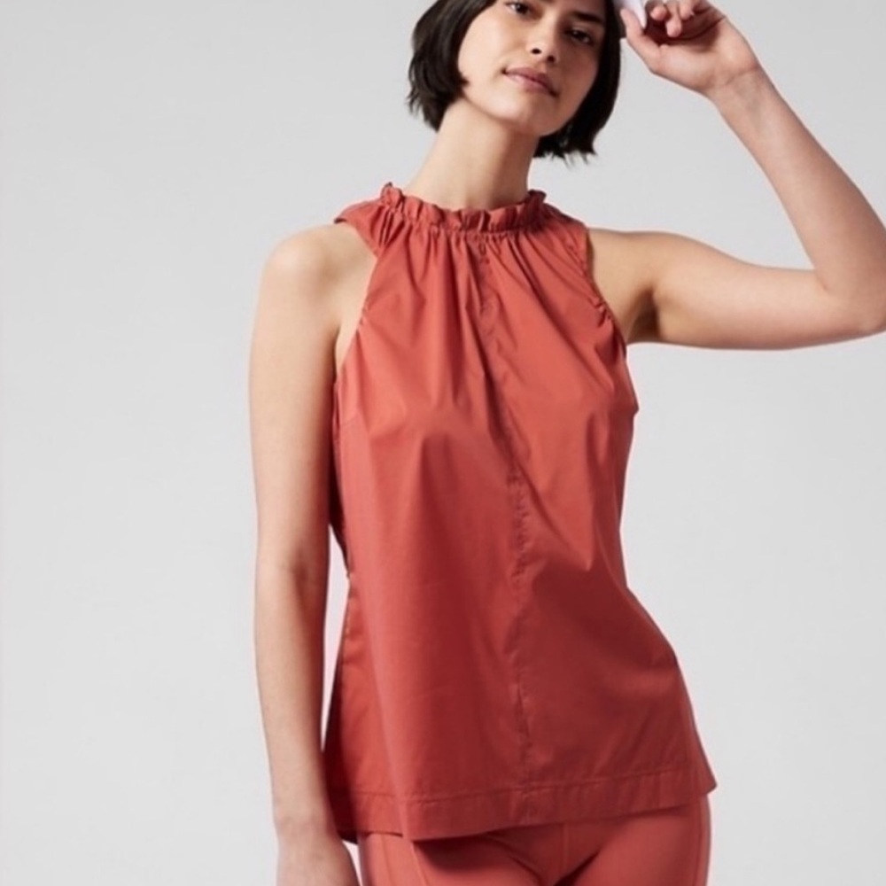 ATHLETA Elevate Rust UPF Athletic Lightweight Tank Top